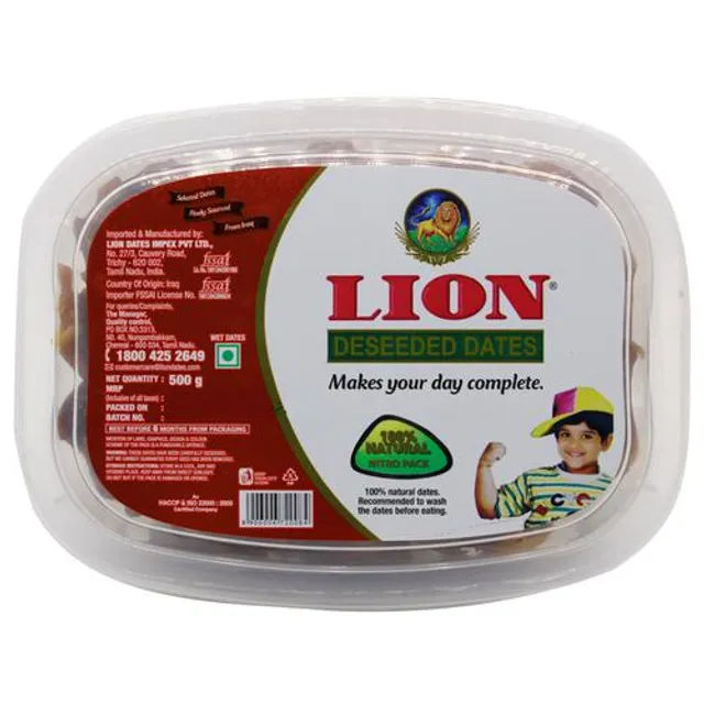 Lion Dates/Kharjura - Deseeded, 500 g Cup