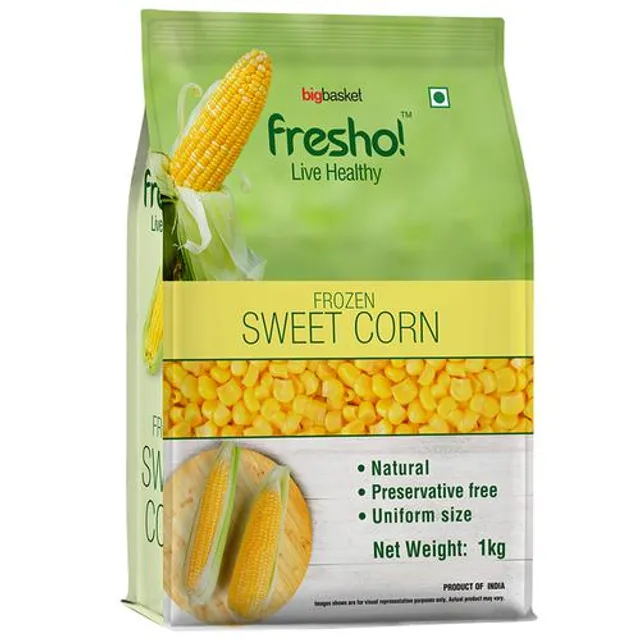 Fresho Frozen Sweet Corn, 1 kg Pouch